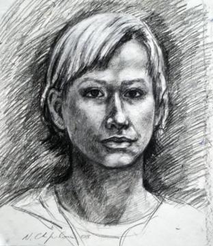 Autoportrait, graphite. 50x50 cm, 2007